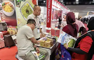 Dongyangi toidu kiirnuudliplokk Malaisia ​​Halal näitusel